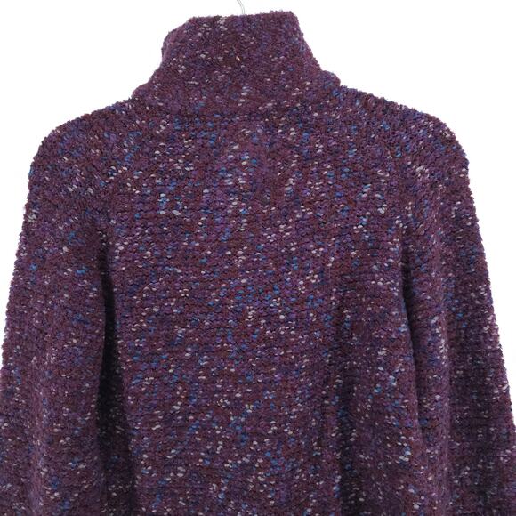 Anthro Curio Vintage Plum Cottagecore Chunky Knit Covered Buttons Petticoat M - Picture 13 of 16